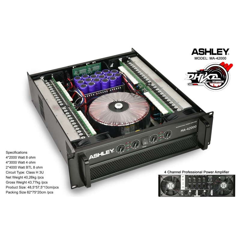 POWER ASHLEY MA 42000 CLASS H 4 CHANNEL / POWER ASHLEY MA 42000 CLASS H 4 CHANNEL / Power Ashley MA 