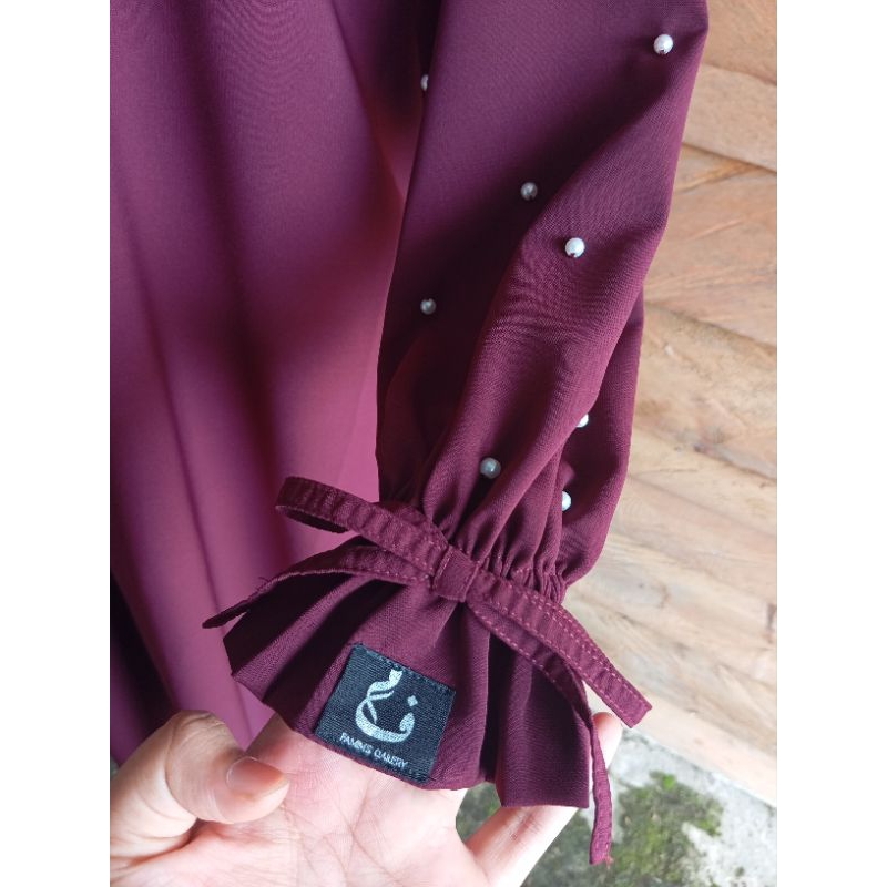 gamis payet mutiara, abaya payet, abaya mutiara