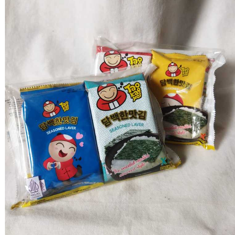 

Tao Kae Noi Nori Seaweed Seasoned Laver Rumput Laut 2 Pcs