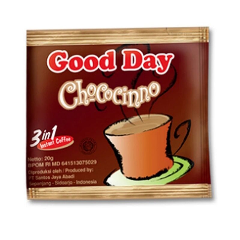 

1 ranceng kopi good day chococinno isi 10 sachet x 20 gram