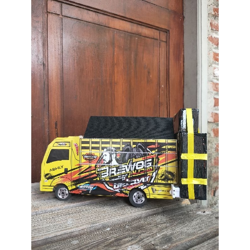 mainan anak Truk oleng kayu keren viral