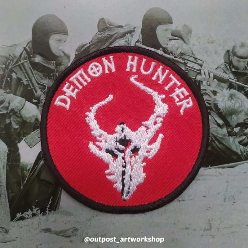 Patch Demon Hunter NSWDG US Navy Seal Devgru Demon Red