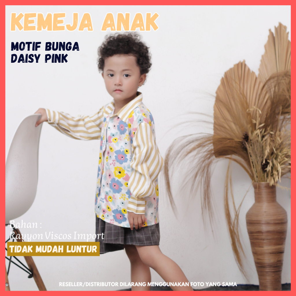 Kemeja Anak berbahan Rayon Viscose Import lembut dan nyaman