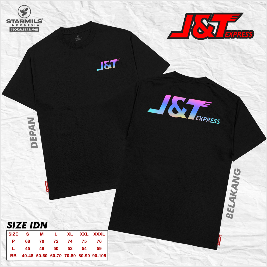Kaos Kurir JnT Ekspedisi JeEnTe Express Reflektif Tshirt starmils 11502A
