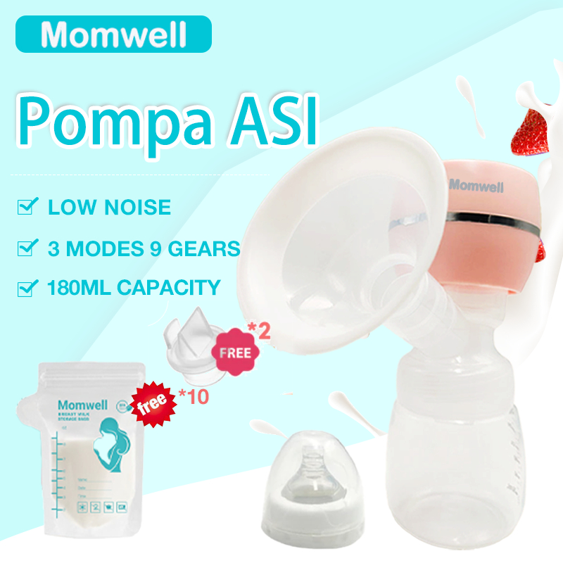 Momwell Pompa ASI Electric Tanpa Kabel Otomatis Portabel Alat Pumping ASI Bayi Baru Lahir Hisap Kuat