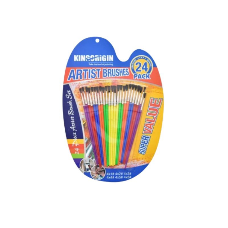 

KINGORIGIN Set Kuas Cat Lukis 24 Pcs
