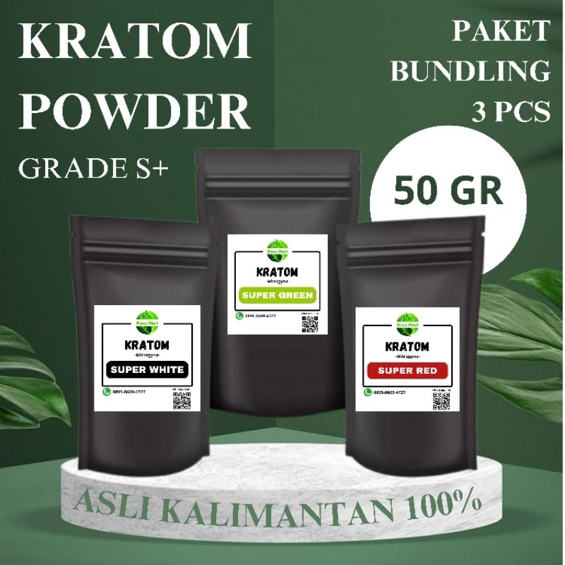 

Terbaru Bubuk Green Asli Kalimantan 3pcs 50gram Grade S+