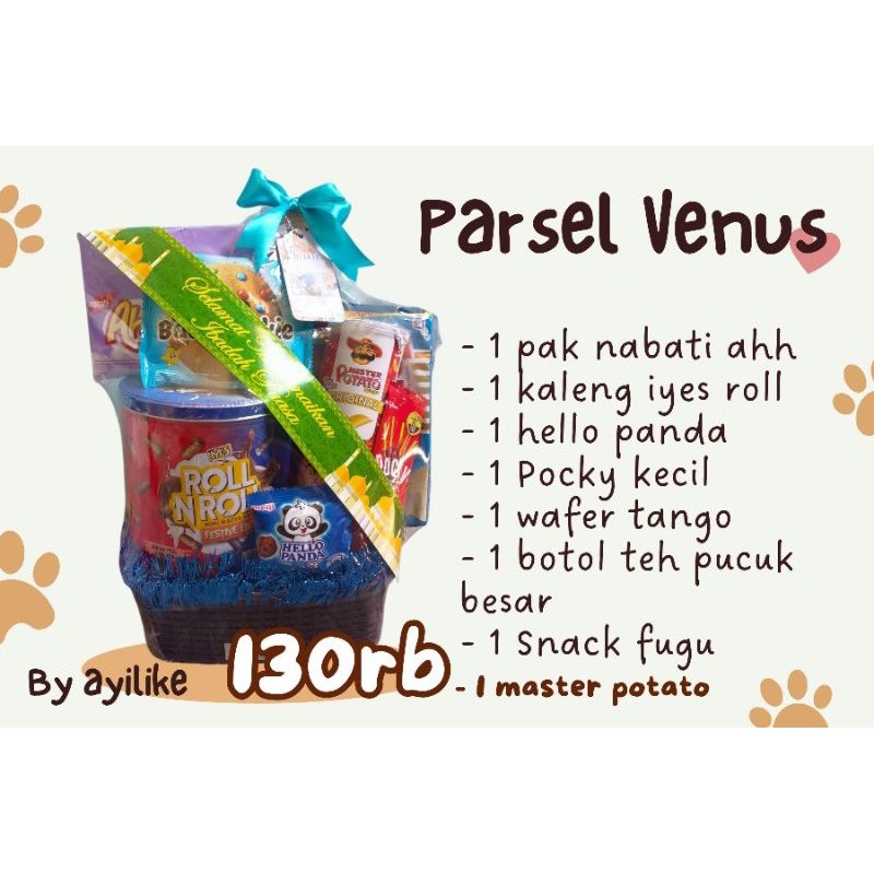 

ayilike parcel Snack venus lebaran Karawang / parsel ultah graduation