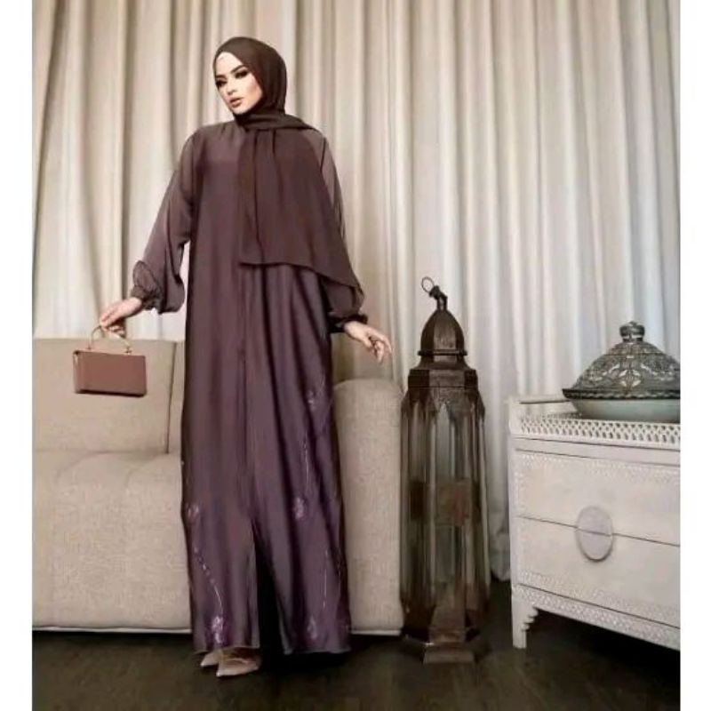 ABAYA DUBAI MAUVE PERMATA ORI DUBAI