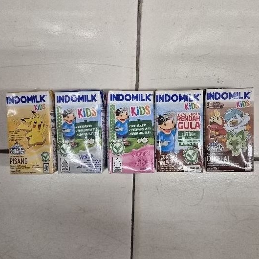 

Indomilk KIDS susu UHT COKLAT/ VANILA/ STROBERI / BANANA/ COKLAT LESS SUGAR 115ml ( 1 dus isi 40 pcs )