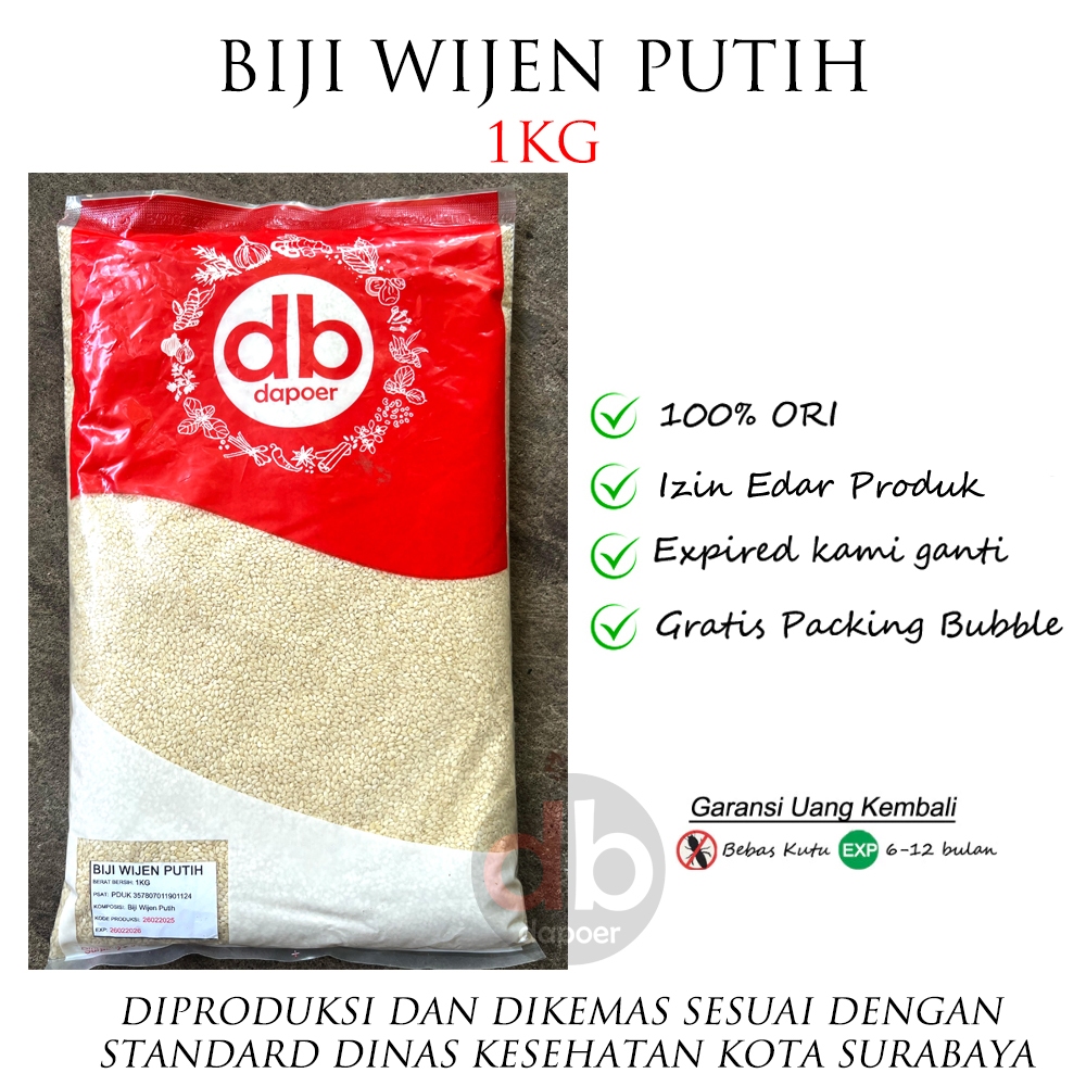 

White Sesame Seed | Wijen Putih 1kg