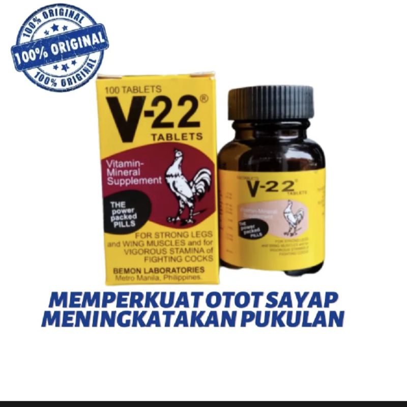 V-22 suplemen ayam Bangkok/piliphins penguat sayap kaki 50tblet