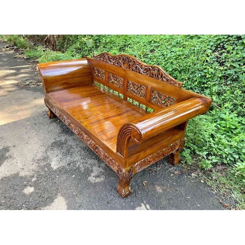 BANGKU BALE BALE MADURA KUKU MACAN KAYU JATI TUA | BANGKU BALE BALE RAHWANA BANGKU MINIMALIS BANGKU 