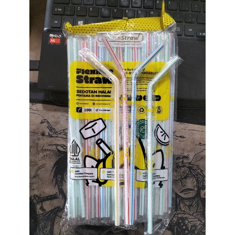 Sedotan Plastik  Salur bengok 6mm 24cm steril (SALUR) 100 batang