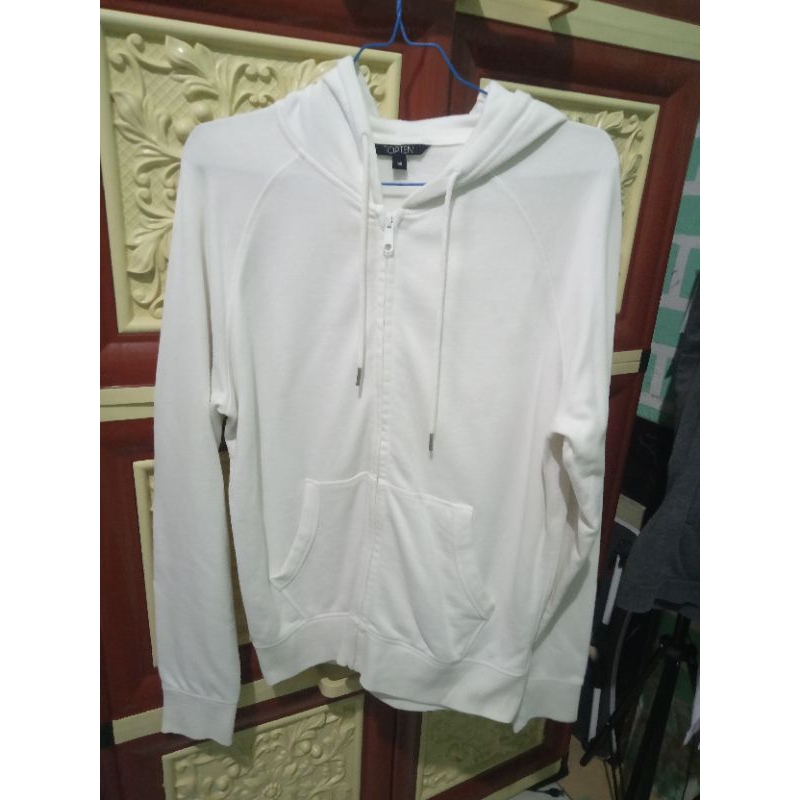 Hoodie Zipper TOPTEN PUTIH