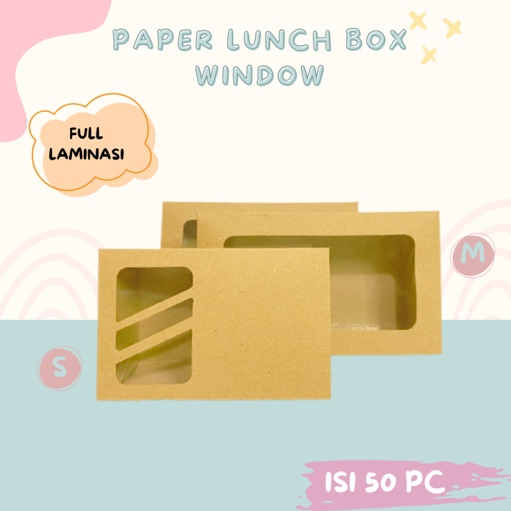 

Lunch Box Size S 290gsm Kotak Makan Kertas Paper Box Kraft Dus Makanan Dimsum Takoyaki Snack Grosir