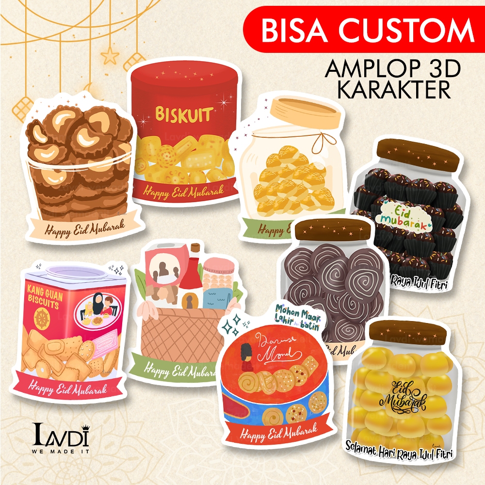 

Amplop Lebaran 3D Karakter Lucu Unik Imut Custom Nama Amplop Karakter Kantong Amplop Lebaran Unik Custom Nama