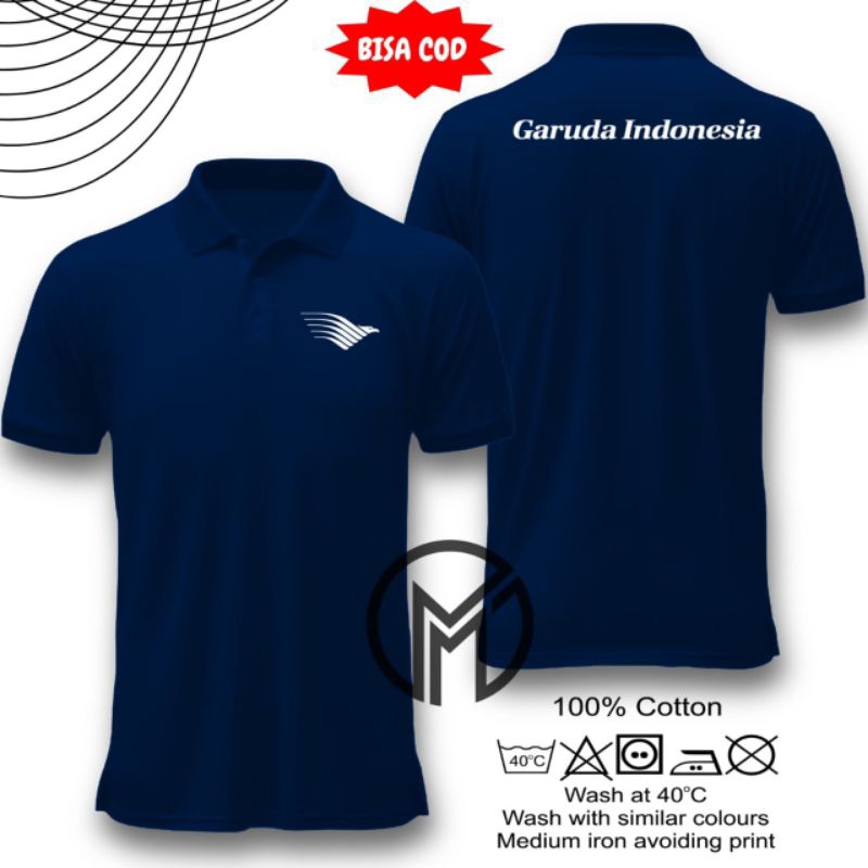 POLO SHIRT GARUDA INDONESIA - KAOS PESAWAT PENERBANGAN - KAOS GARUDA INDONESIA