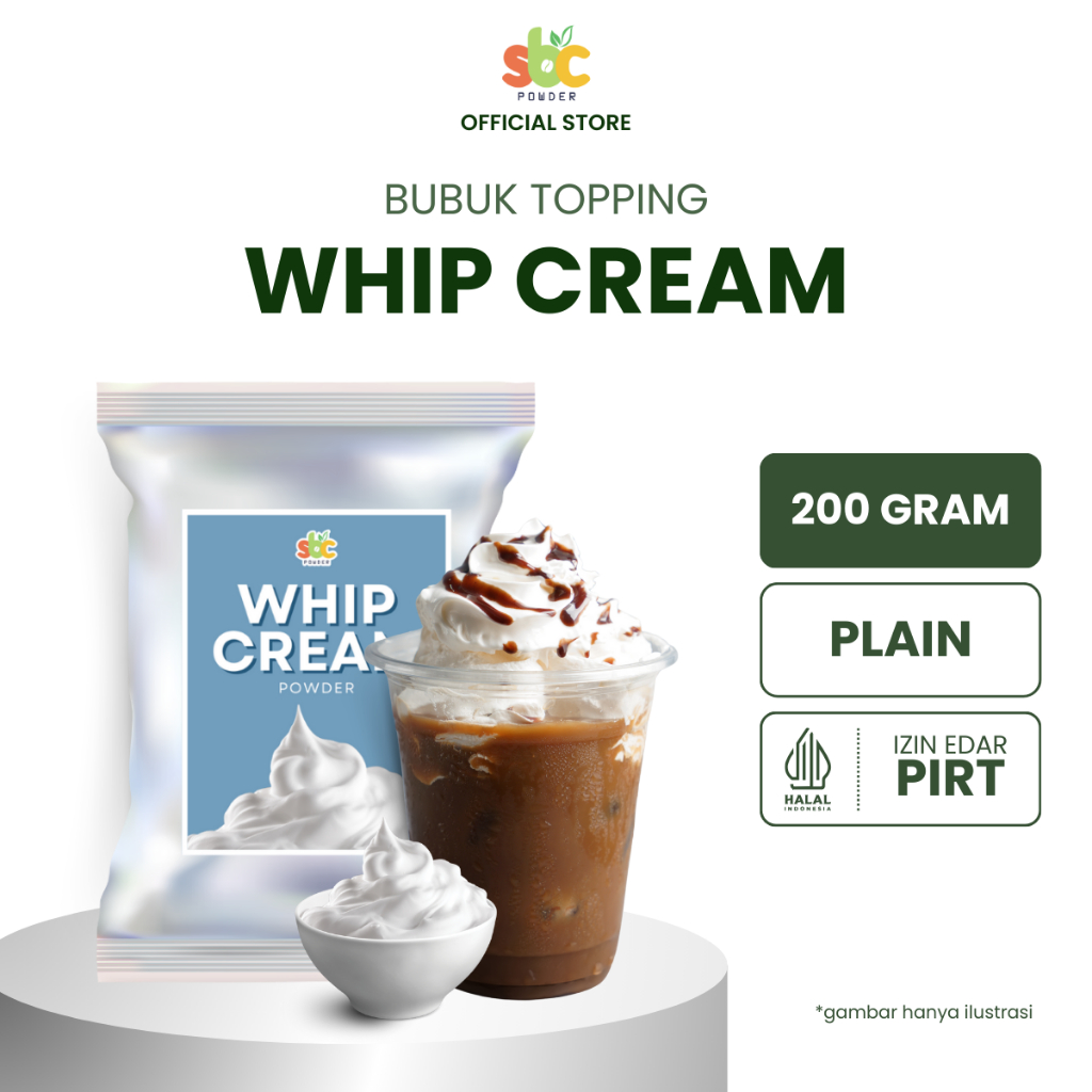 

SBC x RD - Powder Whip Cream 200gram / Whippy Krim / Krim Bubuk Topping Kue