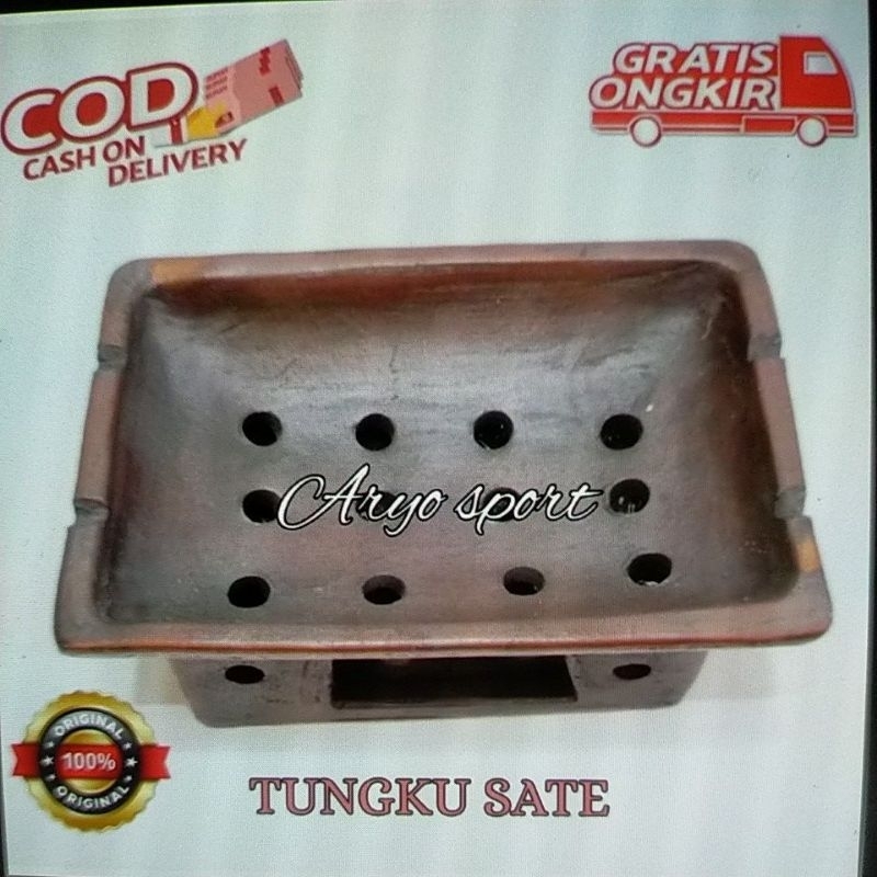 ANGLO BAKARAN SATE KOTAK TUNGKU BAKAR SATE GERABAH TANAH LIAT NATURAL
