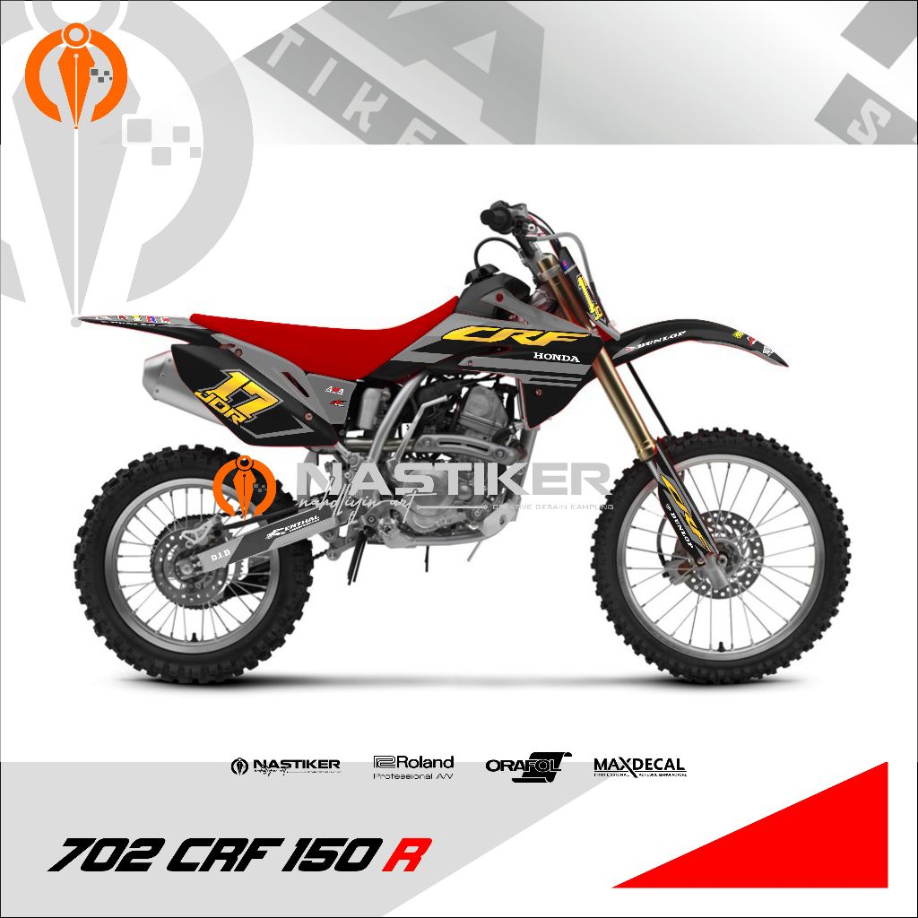 Decal CRF 150 R desain minimalis - stiker decal crf LAMA ful body trend simple bisa custom