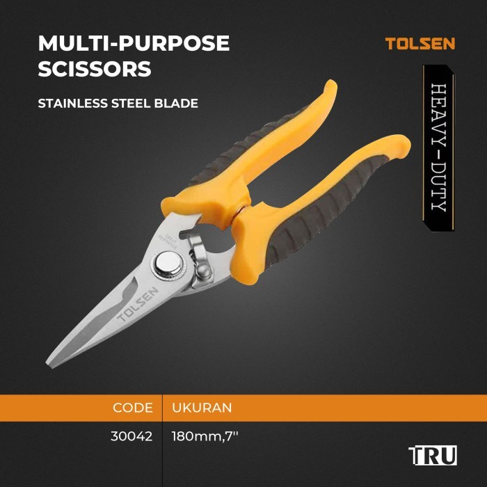TOLSEN Gunting  7inch stainless steel blade 30042