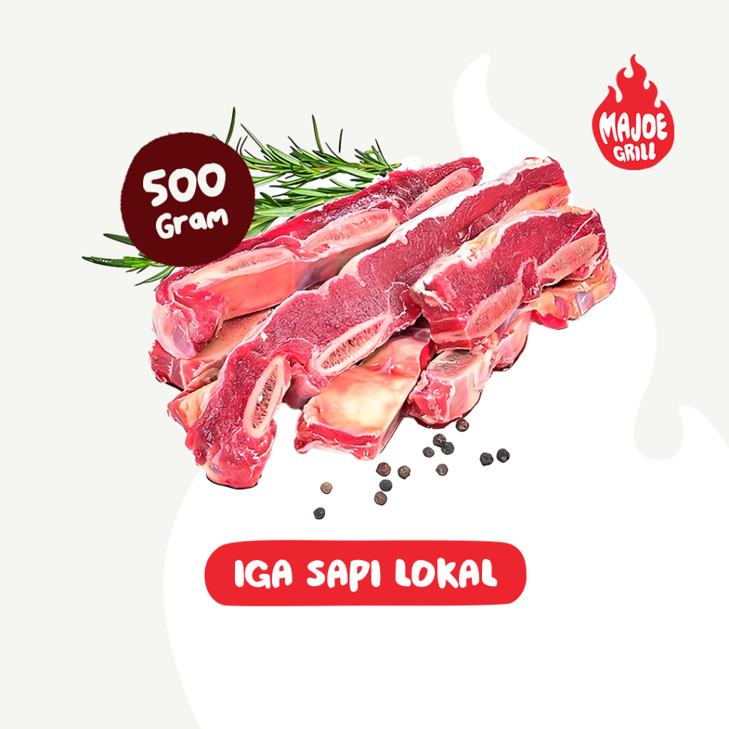 

Iga Sapi Lokal Rib Fresh (500 gram) - INSTANT / SAMEDAY - Daging Sapi