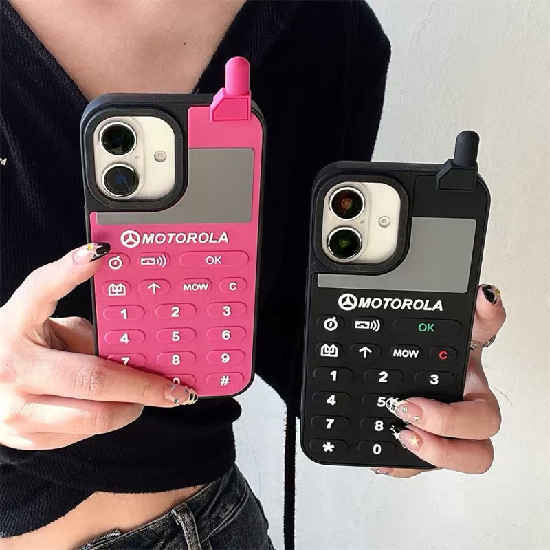 New Case Iphone Silicone Motorola Hp Jadul Old Phone Lucu Unik Viral Kekinian Keren Hp Full Cover TP