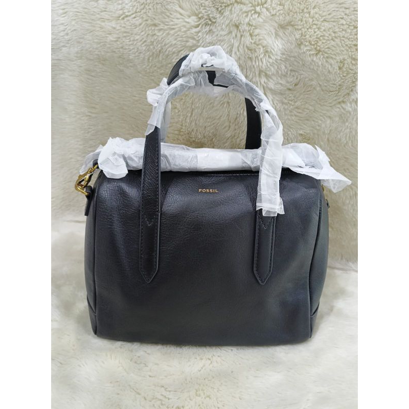 *FOSSIL SYDNEY SATCHEL BLACK *