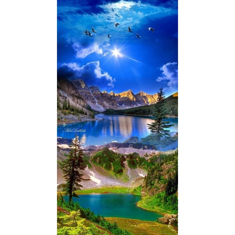 poster cetak jumbo pemandangan alam hiasan dinding pemandangan alam macam macam ukuran