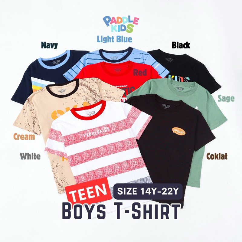 Boy Shirt Teen / Kaos Casual Anak Tanggung Remaja SD SMP SMA / Baju Kaos Oblong Anak Cowok