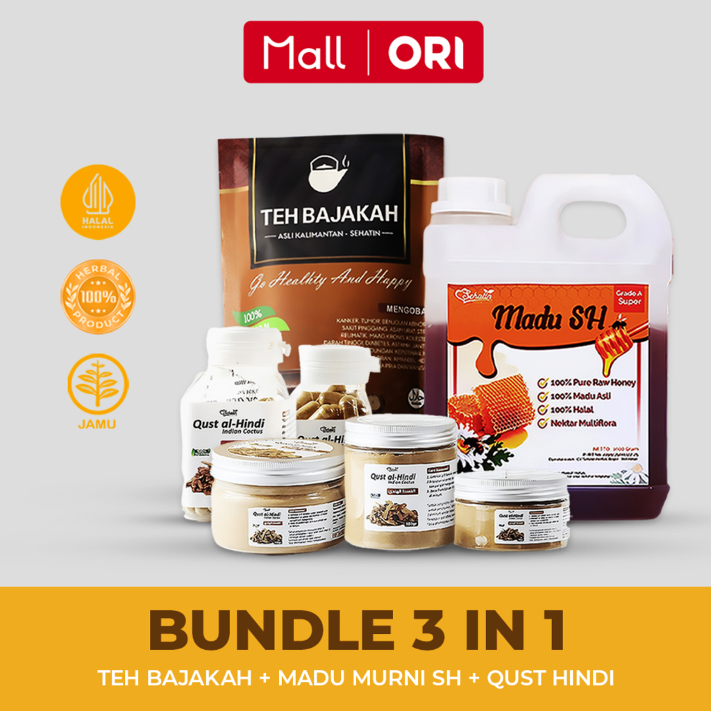 

Sehatin Paket Teh Akar Bajakah + Quts Hindi + Madu Murni Original 100% Asli Alami Murni