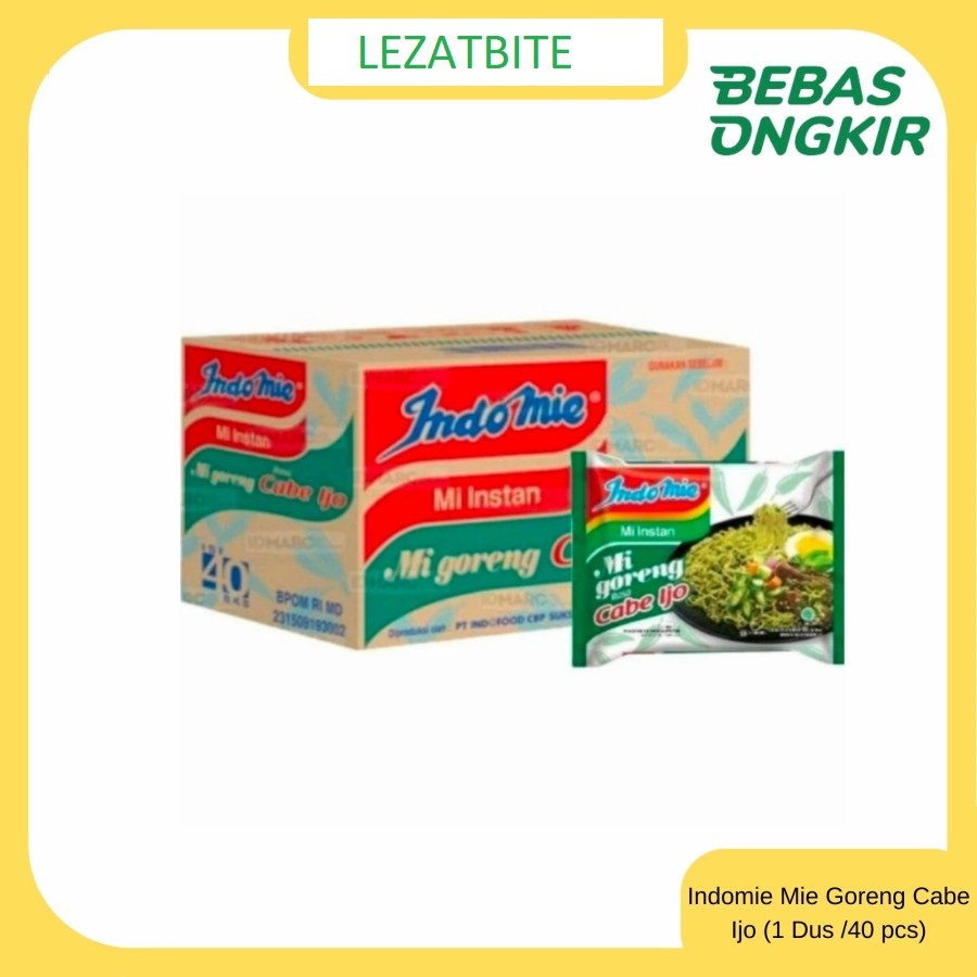 Indomie Mie Goreng Rasa Cabe Ijo ( 1 Dus /40 pcs)