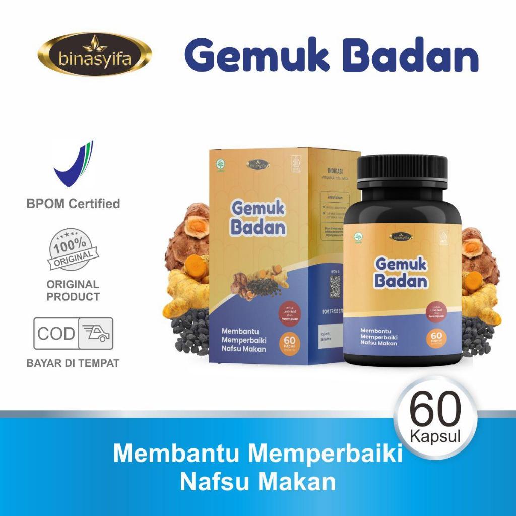 Binasyifa GEMUK BADAN Kapsul Penggemuk Badan Menambah Nafsu Makan Original BPOM