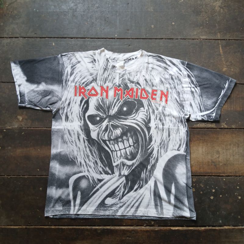 Kaos Band Vintage Iron Maiden All Over Print 1991 - XL