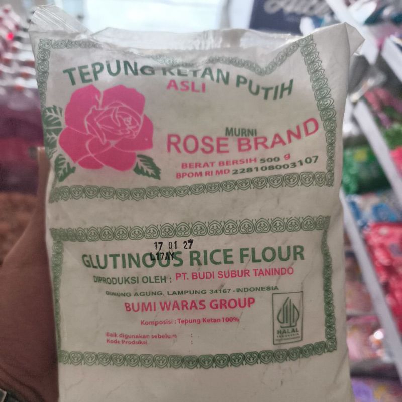 

Tepung ketan putih rose brand asli murni 500g