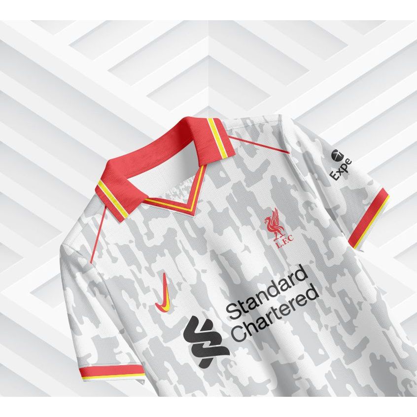 JERSEY RETRO // JERSEY VINTAGE // JERSEY SEPAKBOLA // LIVERPOOL24 WHITE
