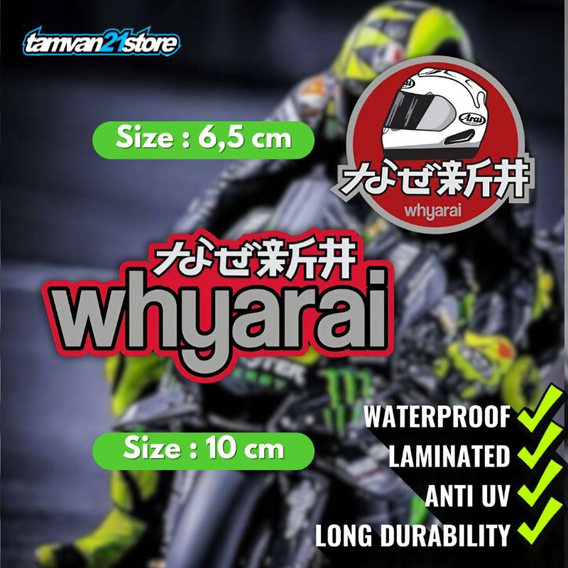 STICKER WHYARAI ARAI HELMET LOGO ARAI JEPANG