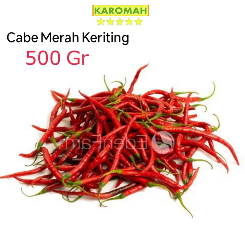 

cabai merah keriting= 500 gram & 250 gram
