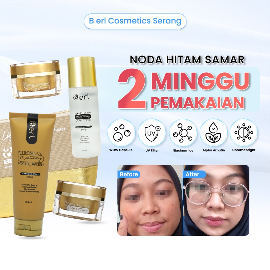 TERLARIS Lightening Series Pouch B Erl Cosmetics Paket Skincare Mencerahkan Paling Laris Bpom Halal