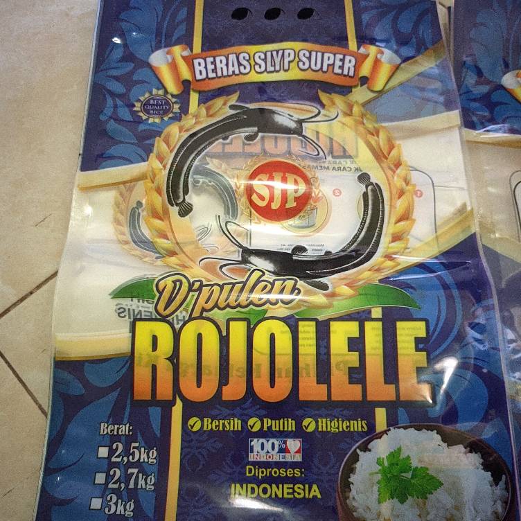 Plastik Kemasan Beras ROJOLELE BIRU Ukuran 2,5 - 3 Kg 100 LEMBAR