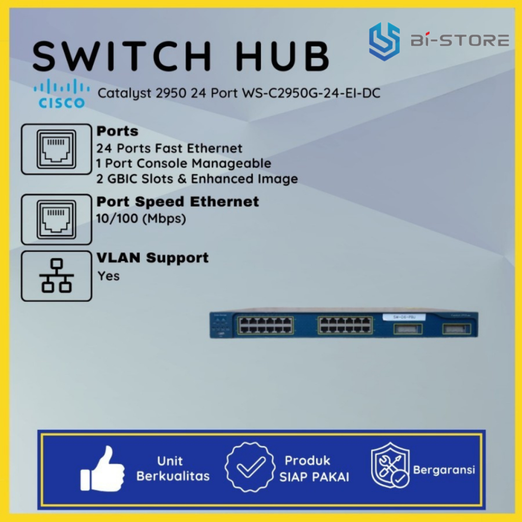 Switch Hub Cisco Catalyst 2950 24 Port Fungsi Normal Siap Pakai Vlan