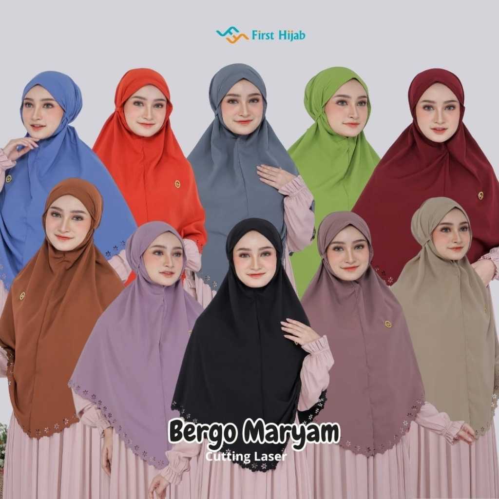 JILBAB INSTANT BERGO SYARI JUMBO MARYAM CUTTING LASER
