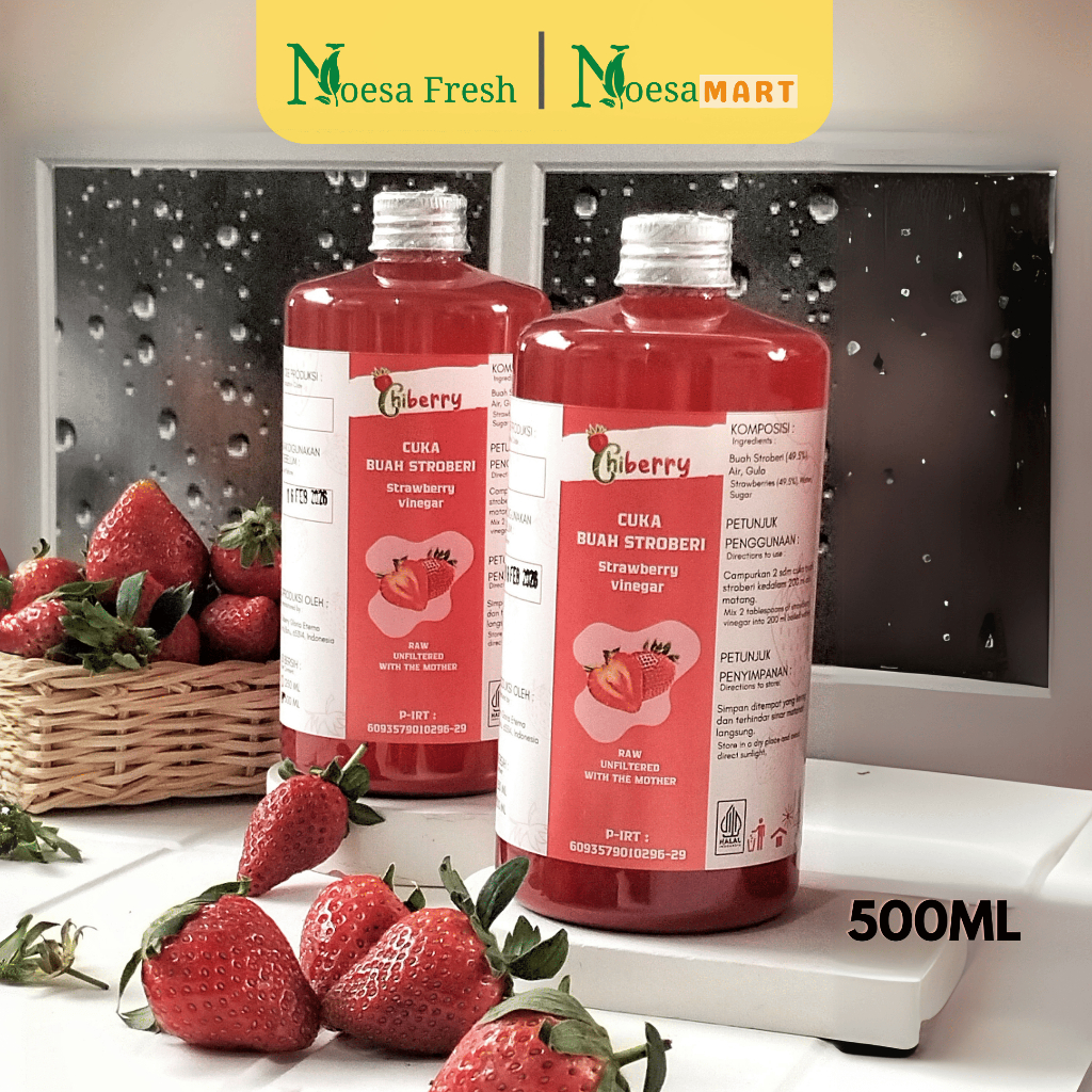 

Cuka Strawberry 500ml Original Organik | Strawberry Vinegar Original Organik