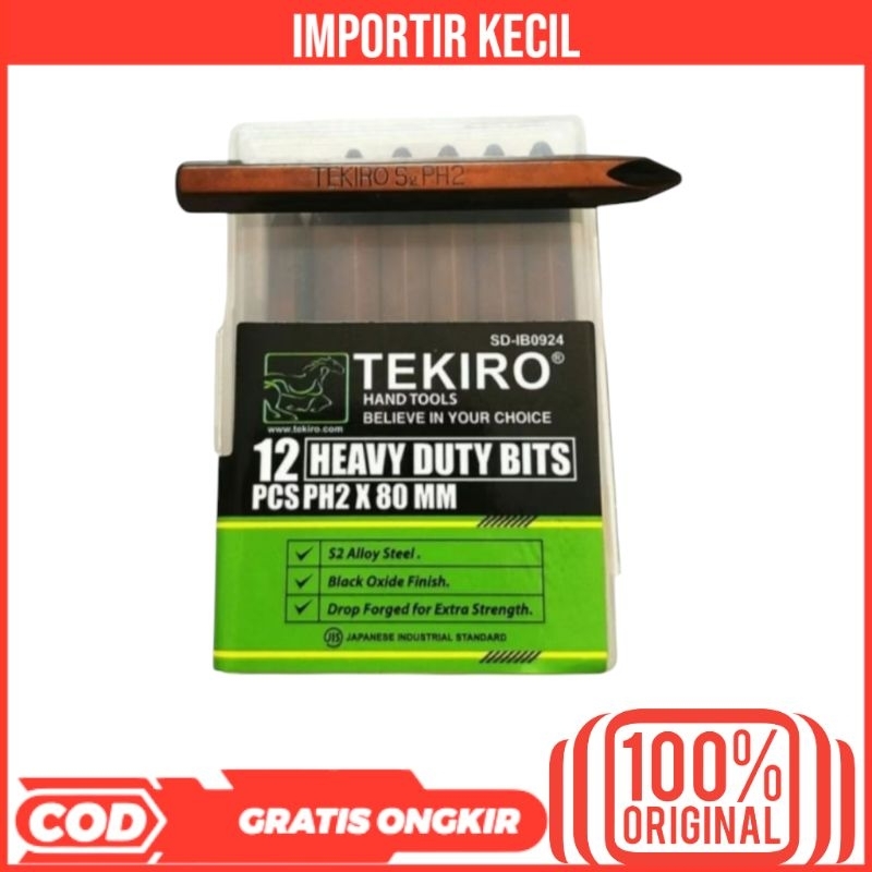 TEKIRO MATA OBENG KETOK PH2 × 80MM MATA OBENG KETOK 1PCS  PH2 (RUNCING)