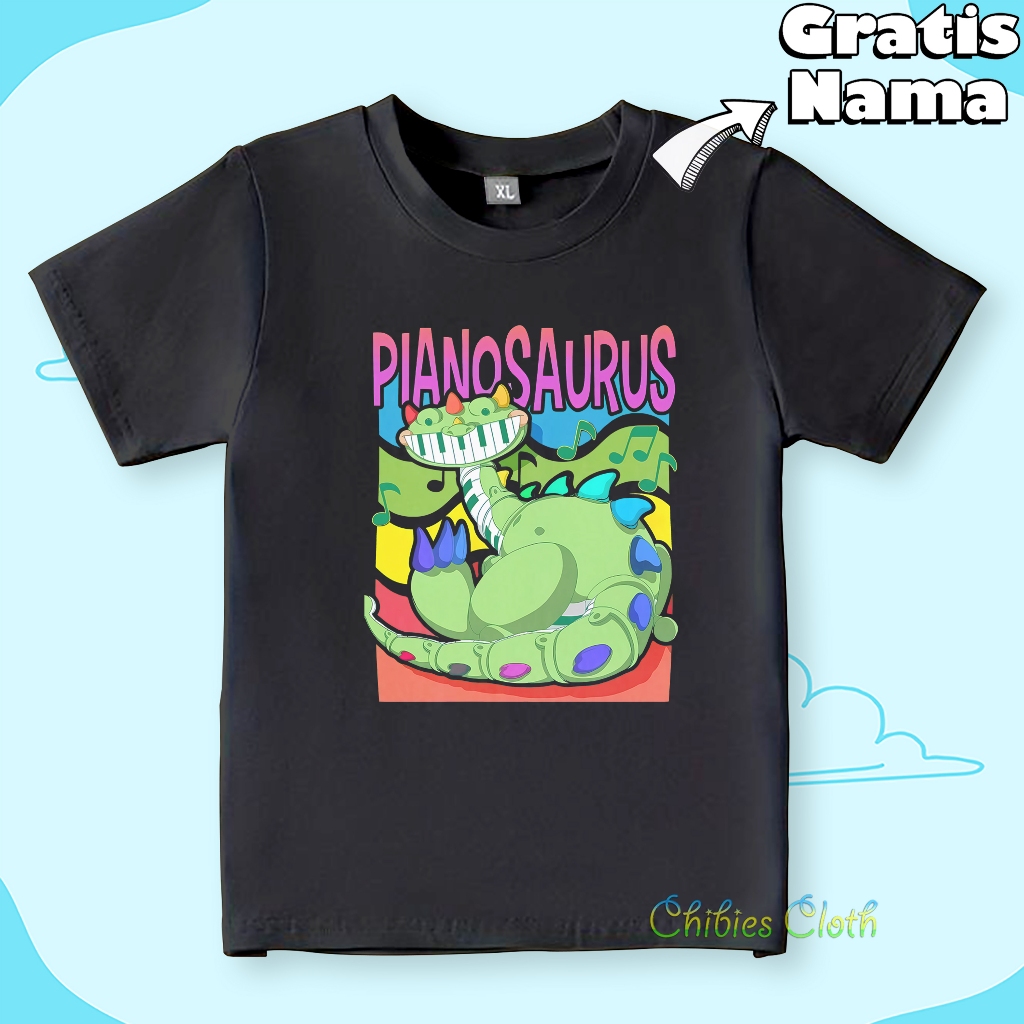 Baju Kaos Anak Unisex Pianosaurus Karakter Poppy Playtime - Tshirt Anak Pianosaurus