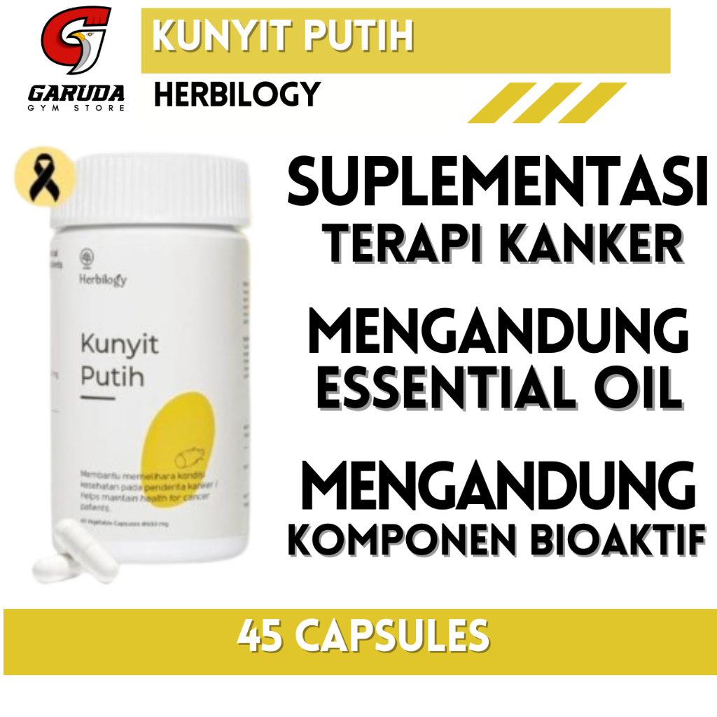 

Herbilogy Kunyit Putih / Zedoary / White Turmeric 550mg - 45 Capsules
