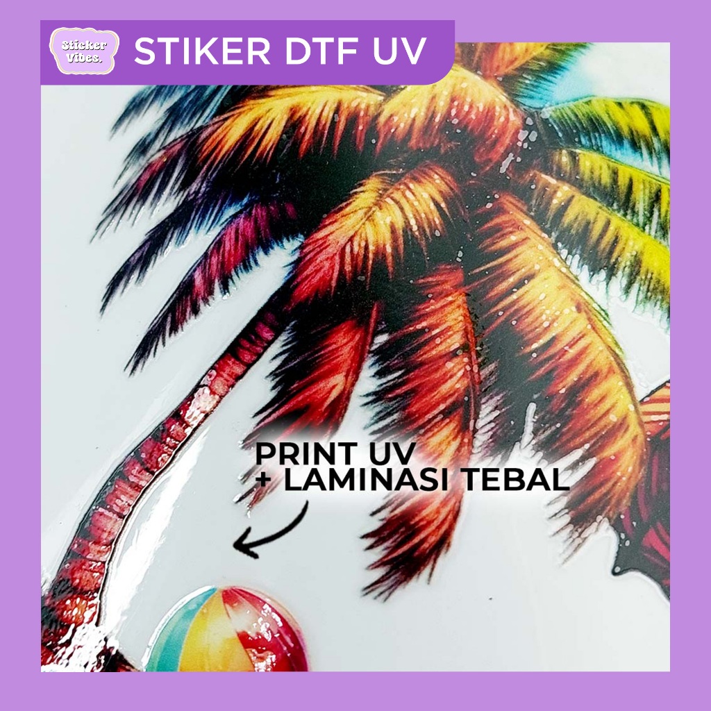 

Sticker DTF UV (Stiker DTF UV) 57 x 30 cm Cetak Stiker DTF UV Laminasi Tebal