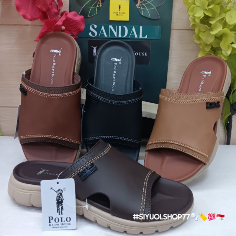 【Bisa COD/100% Original/Art RUBIO 05】Sandal Pria POLO RALPH HOUSE/Sandal Casual Pria/Sandal Slide/Sa