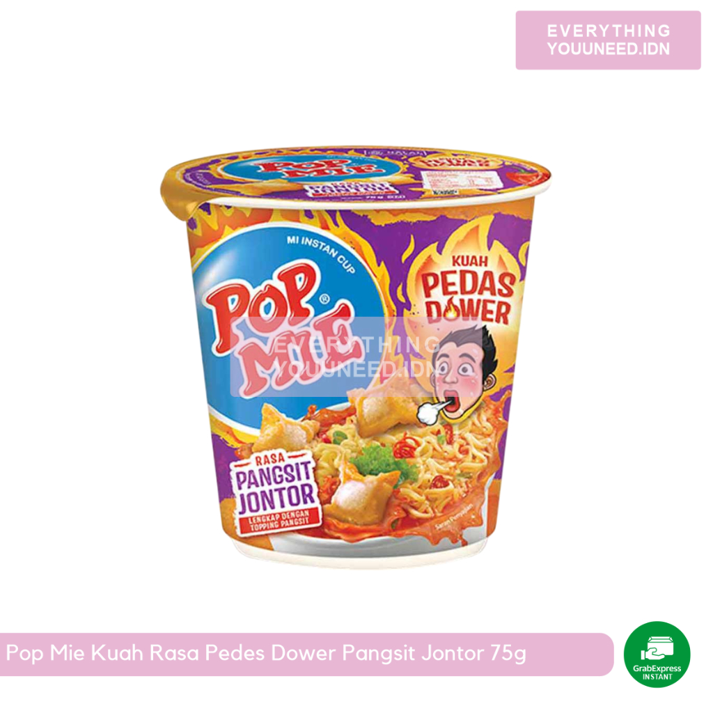 

Pop Mie Kuah Rasa Pedes Dower Pangsit Jontor 75g
